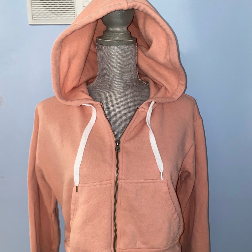 Cropped Zip Up Hoodie